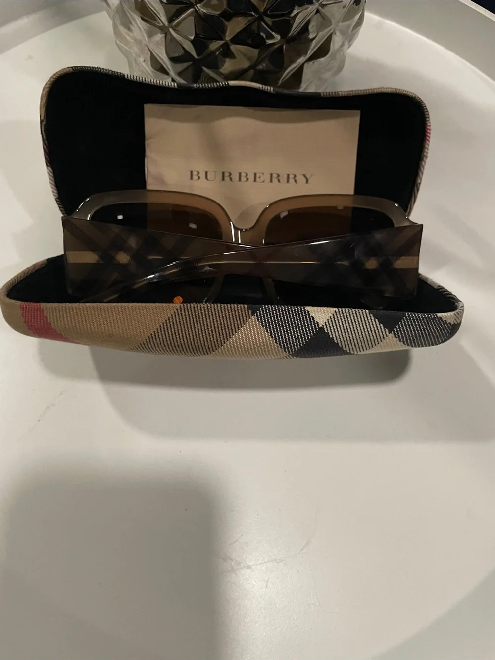 Burberry Brown/Tan Oversized Square Sunglasses